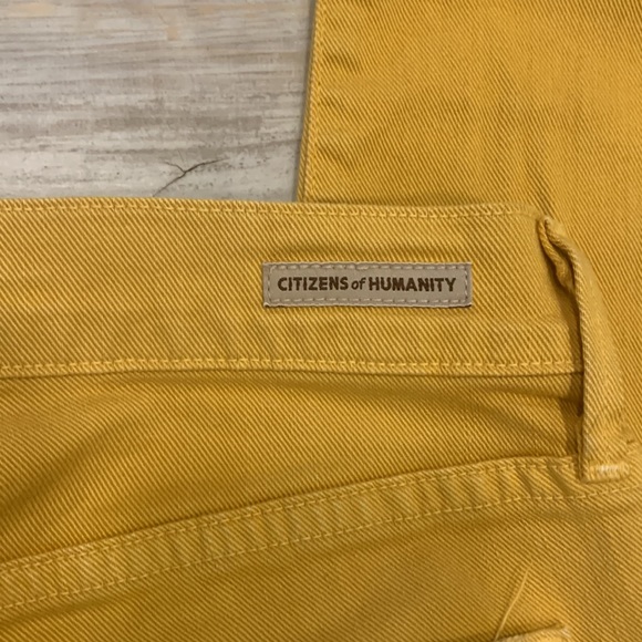 Citizens of Humanity Thompson med rise skinny size 29 mustard colored jean - Picture 8 of 8